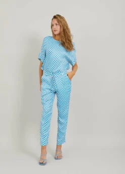 Pants In Heringbone Print