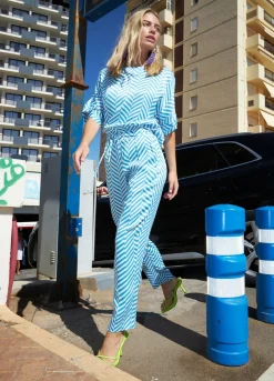 Pants In Heringbone Print