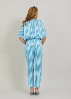 Pants In Heringbone Print