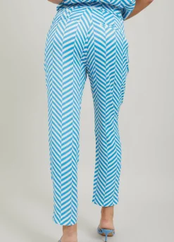 Pants In Heringbone Print