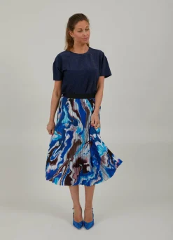 Plisse Skirt With Print