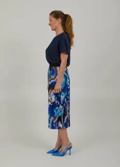 Plisse Skirt With Print