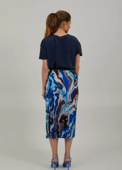 Plisse Skirt With Print