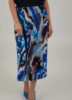 Plisse Skirt With Print