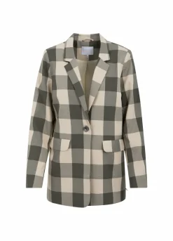 Relaxed Blazer W. Big Checks