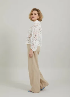 Shirt In Broderie Anglaise
