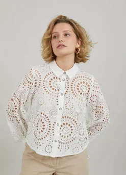 Shirt In Broderie Anglaise