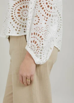 Shirt In Broderie Anglaise