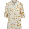 Shirt W. Chain Print And 3/4 Length Sleeves