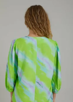Shirt W. Faded Stripe Print