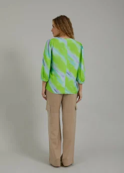 Shirt W. Faded Stripe Print