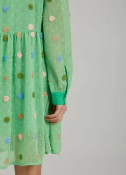 Short Dress W. Dot Texture