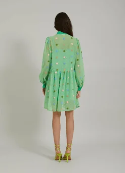 Short Dress W. Dot Texture