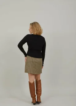 Short Skirt In Houndstooth