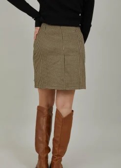Short Skirt In Houndstooth