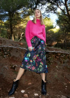 Skirt In Glowing Print