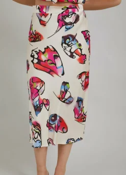 Skirt W. Butterfly Print