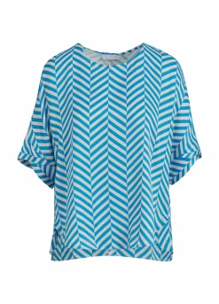 Top In Heringbone Print