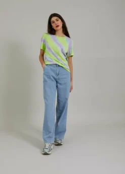 T-Shirt W. Dip Dye Print