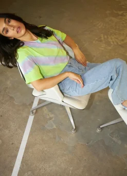T-Shirt W. Dip Dye Print