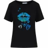 T-Shirt With Heart Lips Print