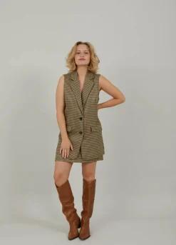 Vest In Houndstooth