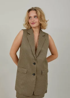Vest In Houndstooth