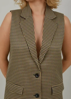Vest In Houndstooth