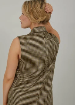 Vest In Houndstooth