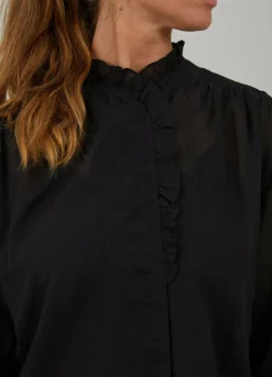 Wide Fit Shirt With Ruffels